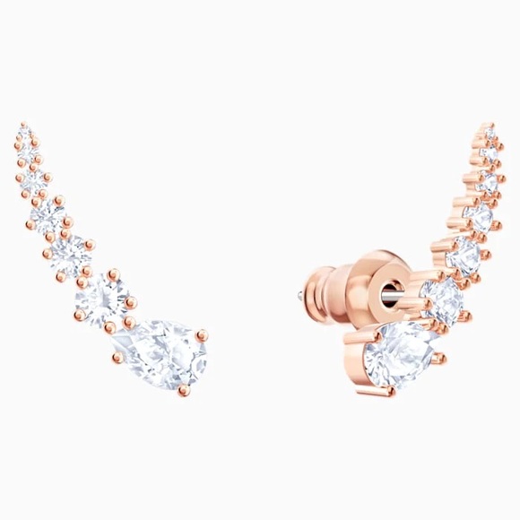 ‼️SOLD‼️ Swarovski Crystal Rose Gold Earrings - Picture 7 of 7